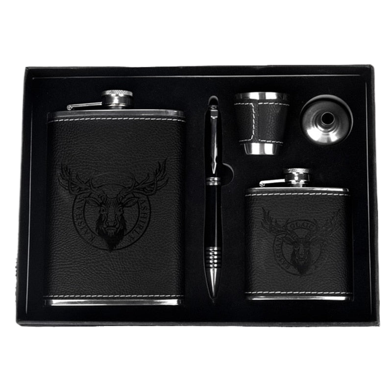 Avelena | 9oz Hochwertiges Edelstahl 304 Flachmann-Set Whiskey Wein Flasche Alkohol Getränkeflasche Reise Trinkgeschirr Für Geschenke