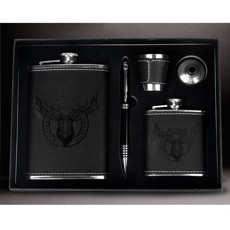 Avelena | 9oz Hochwertiges Edelstahl 304 Flachmann-Set Whiskey Wein Flasche Alkohol Getränkeflasche Reise Trinkgeschirr Für Geschenke