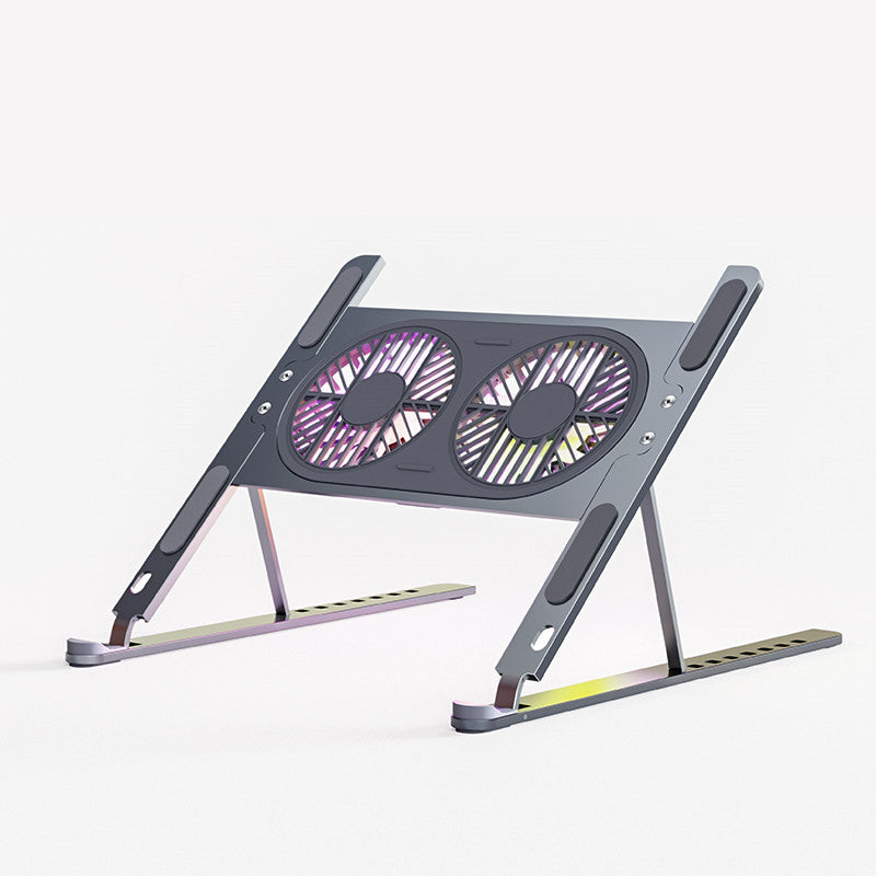 Avelena | Tragbarer Ergonomischer Laptop-Kühlerständer mit verstellbarer Höhe und leisen LED-Lüftern