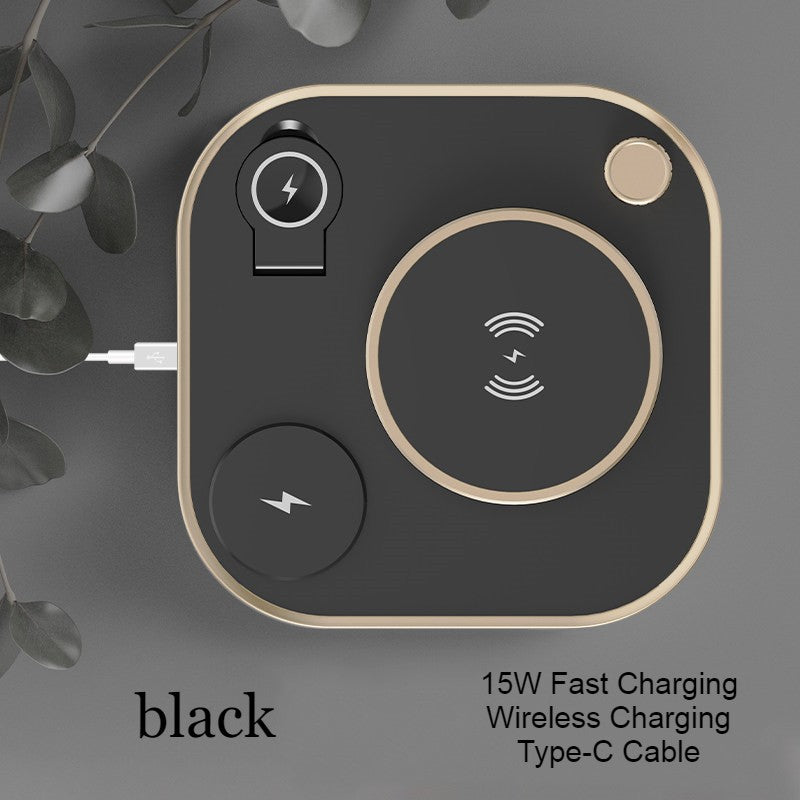 Avelena | 5-in-1 Schreibtischlampe mit 3 kabellosen Ladegeräten & verstellbarem Licht, für Zuhause & Büro