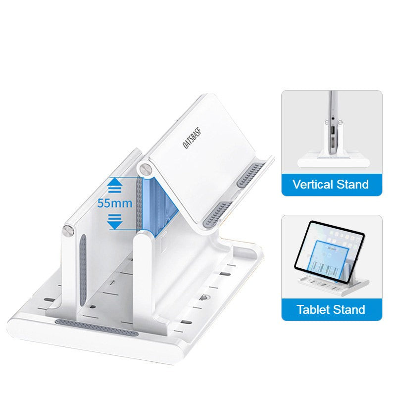 Avelena | Vertikaler Laptopständer, mit zusätzlichem Handy-/Tablet-Halter, für Zuhause & Büro