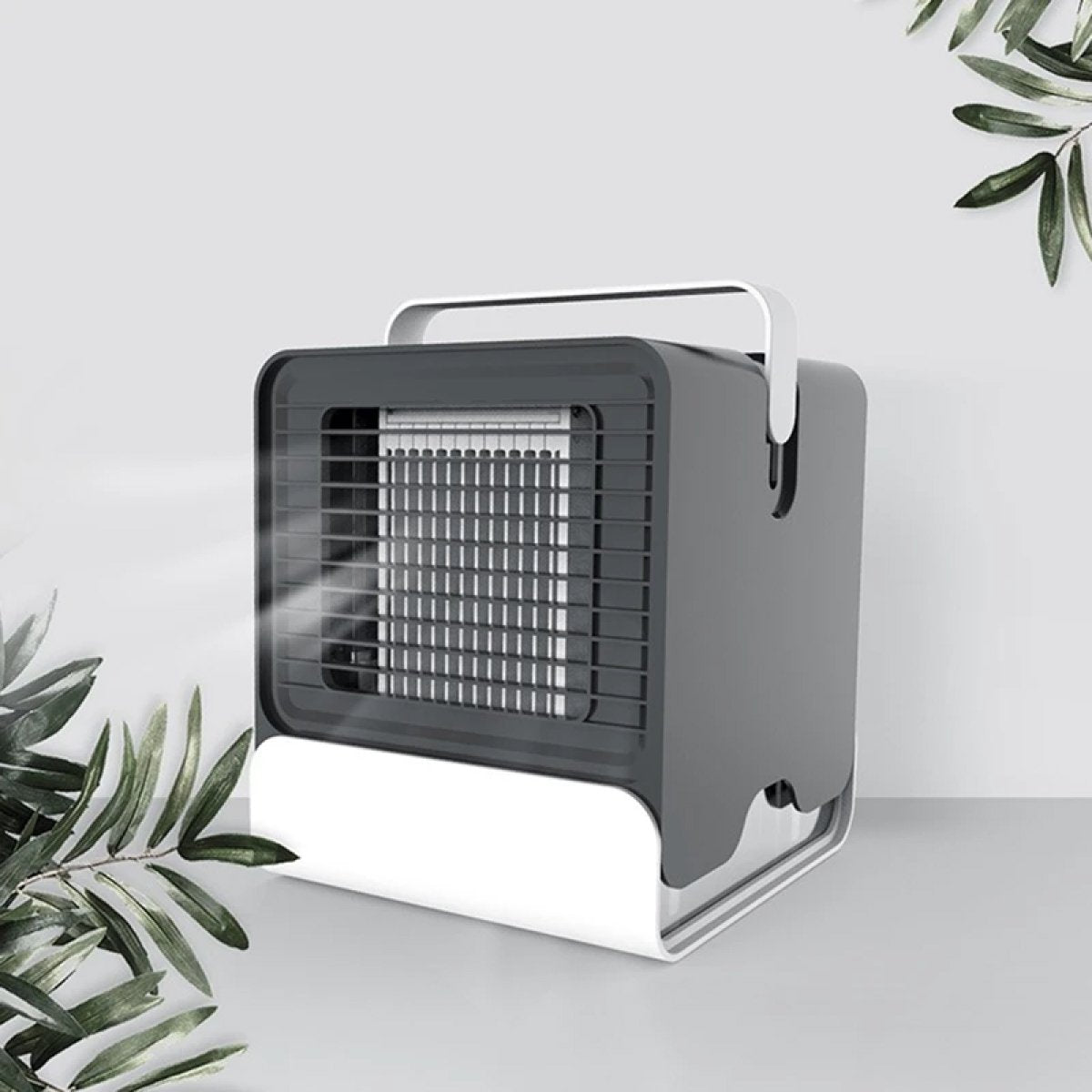 Avelena | Tragbare Mini-Klimaanlage | Ultra-portables Auto-Klimasystem, leises 4-Blatt-Design & ideal für Zuhause, Büro und Reisegebrauch