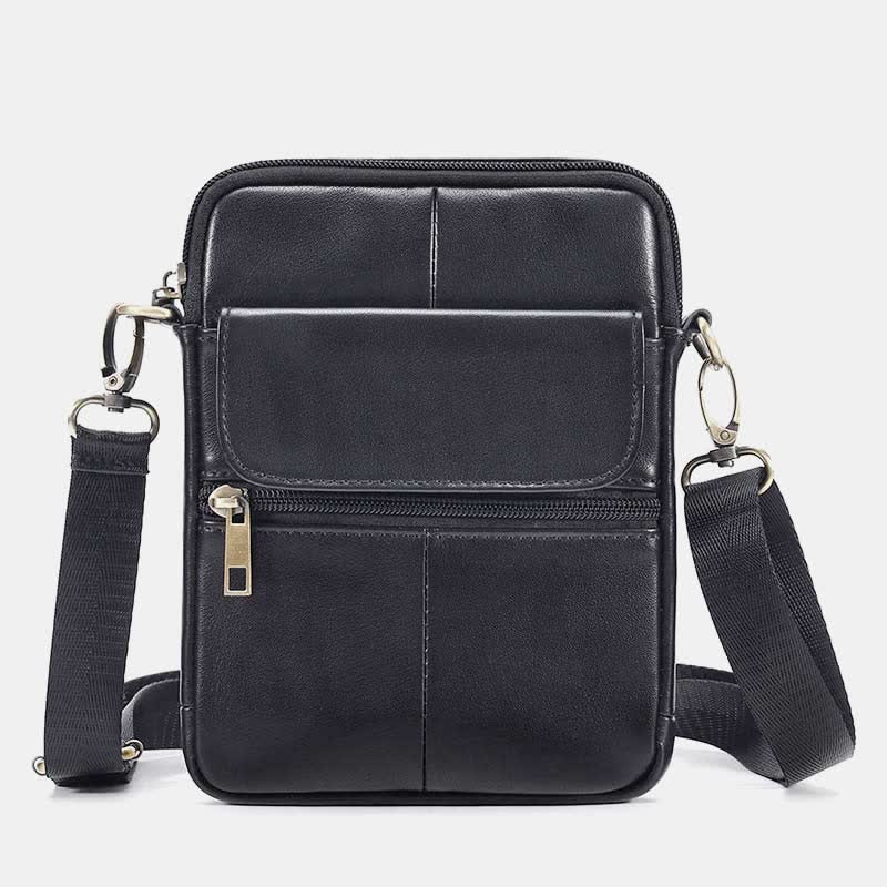 Avelena | Herren Kleine Echtleder Schultertasche – Kompakte Umhängetasche mit verstellbarem Riemen