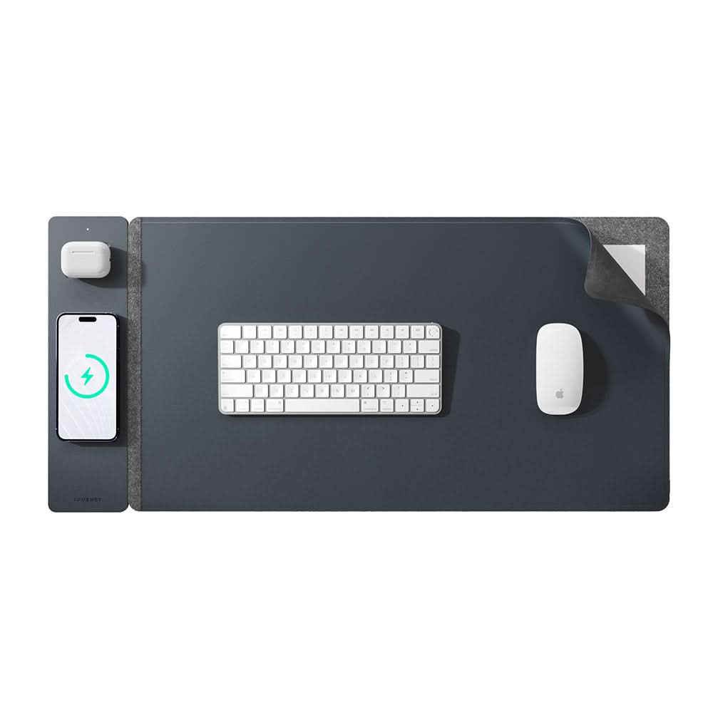 Avelena | Wireless Charging Desk Mat – Wendbares veganes Leder