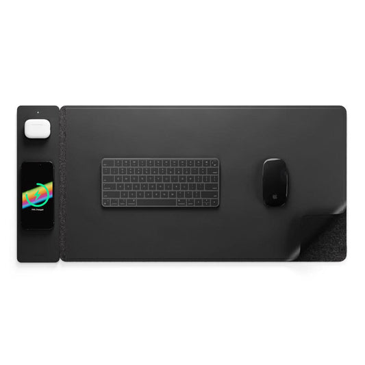 Avelena | Wireless Charging Desk Mat – Wendbares veganes Leder