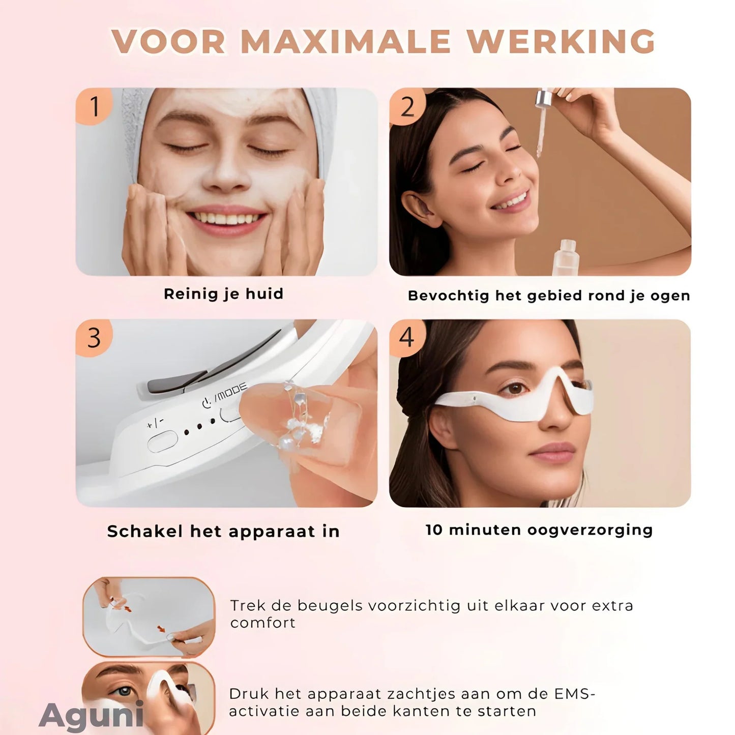 Avelena | Therapeutische EMS-Brille mit Rotlicht-Technologie