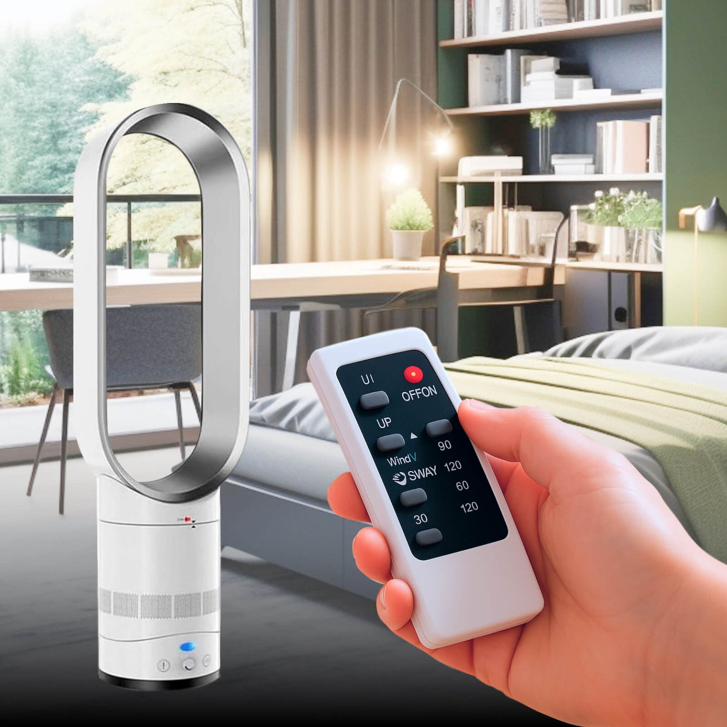 Avelena | AirSphere | blattfreier Ventilator – Stille Kühlung für den ganzen Raum