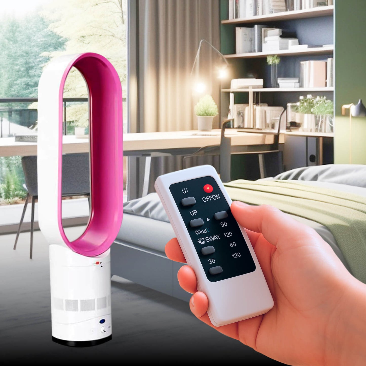 Avelena | AirSphere | blattfreier Ventilator – Stille Kühlung für den ganzen Raum
