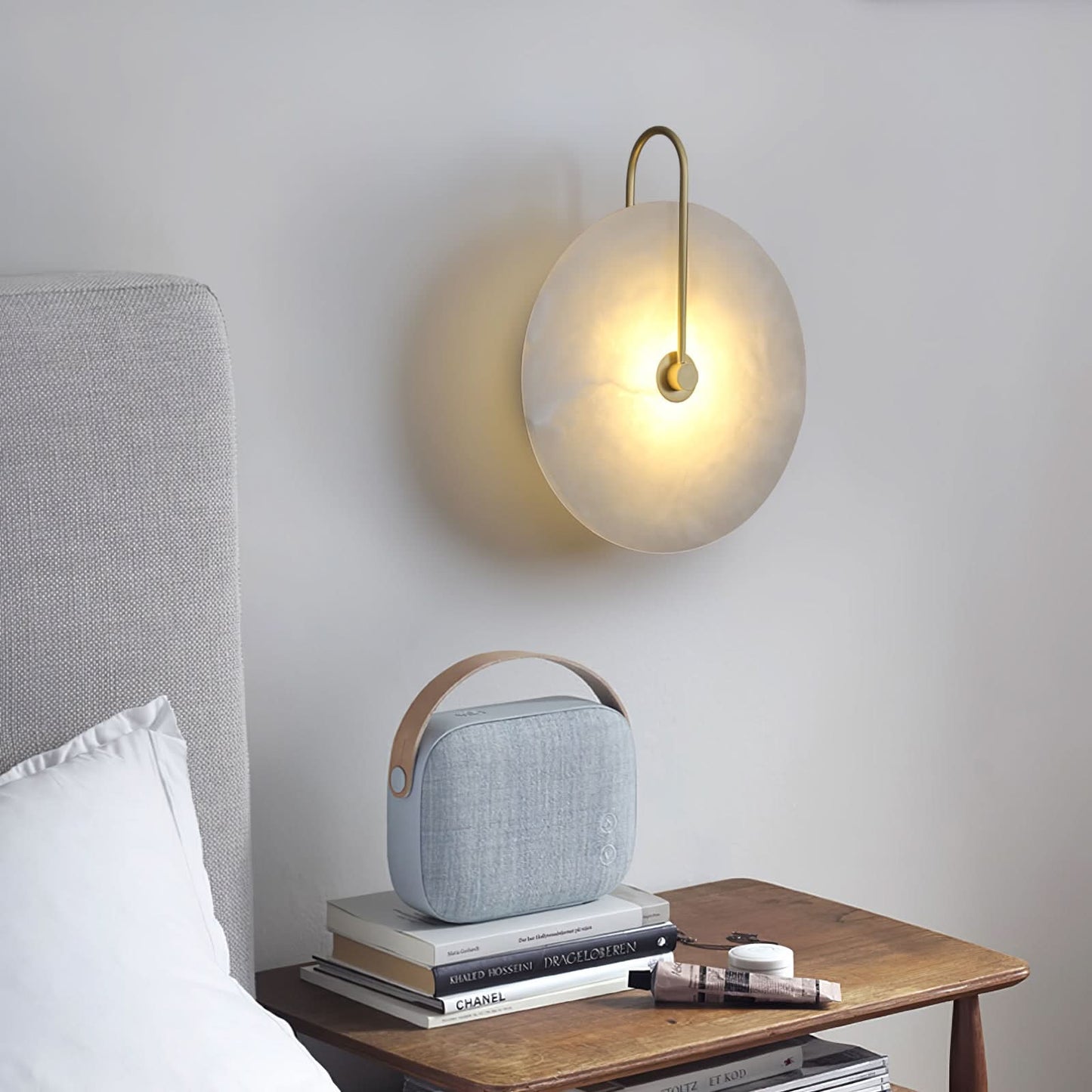 Avelena | Alabaster LED Wandleuchte – Modernes Ambientebeleuchtung