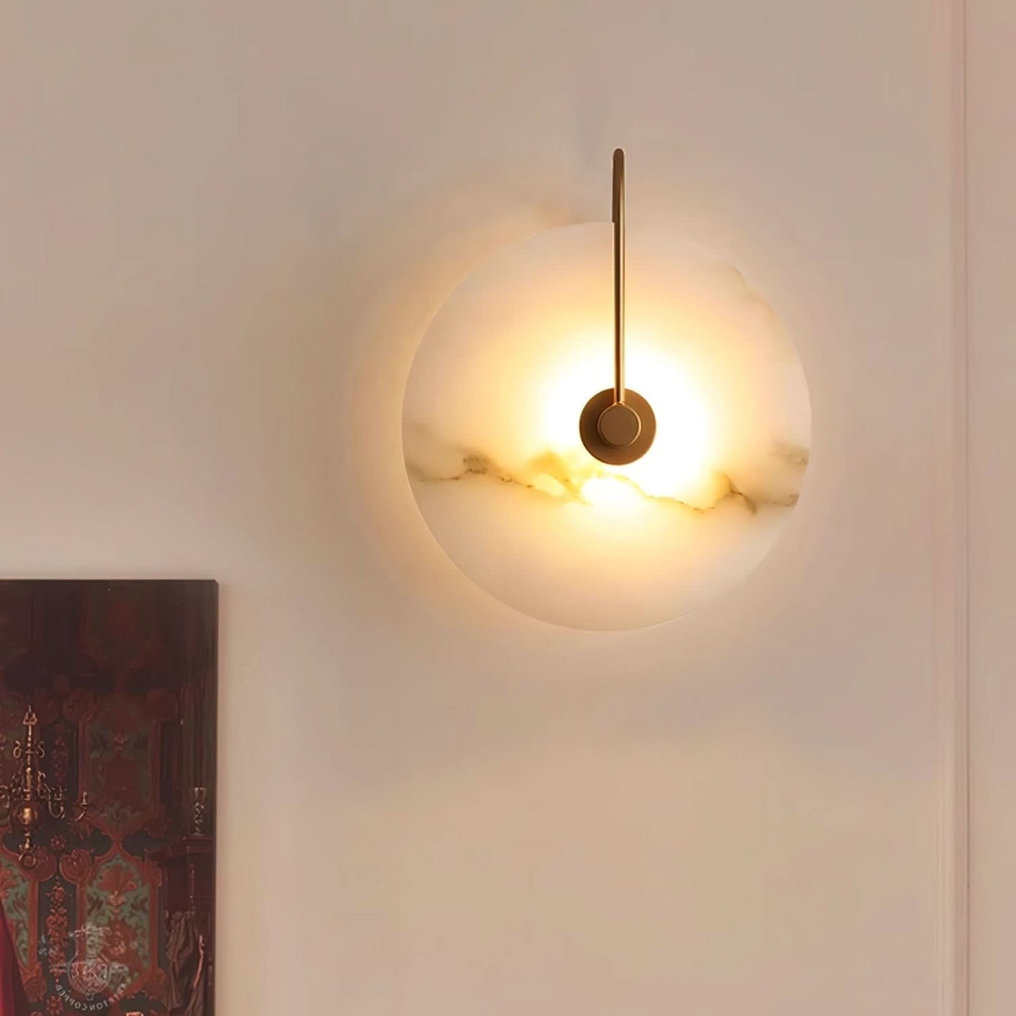 Avelena | Alabaster LED Wandleuchte – Modernes Ambientebeleuchtung
