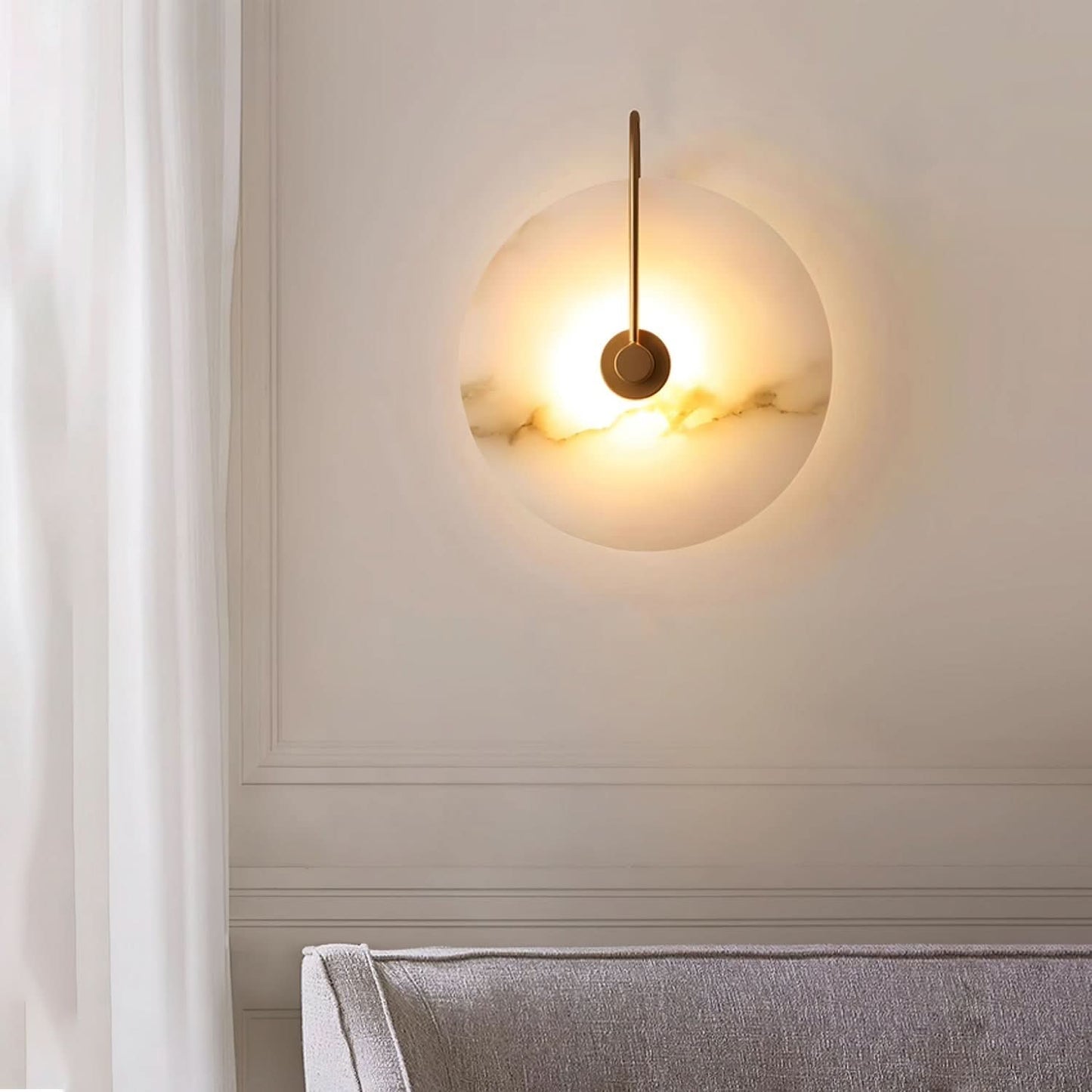 Avelena | Alabaster LED Wandleuchte – Modernes Ambientebeleuchtung