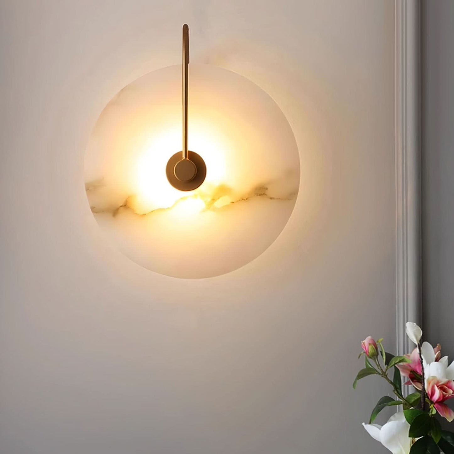 Avelena | Alabaster LED Wandleuchte – Modernes Ambientebeleuchtung