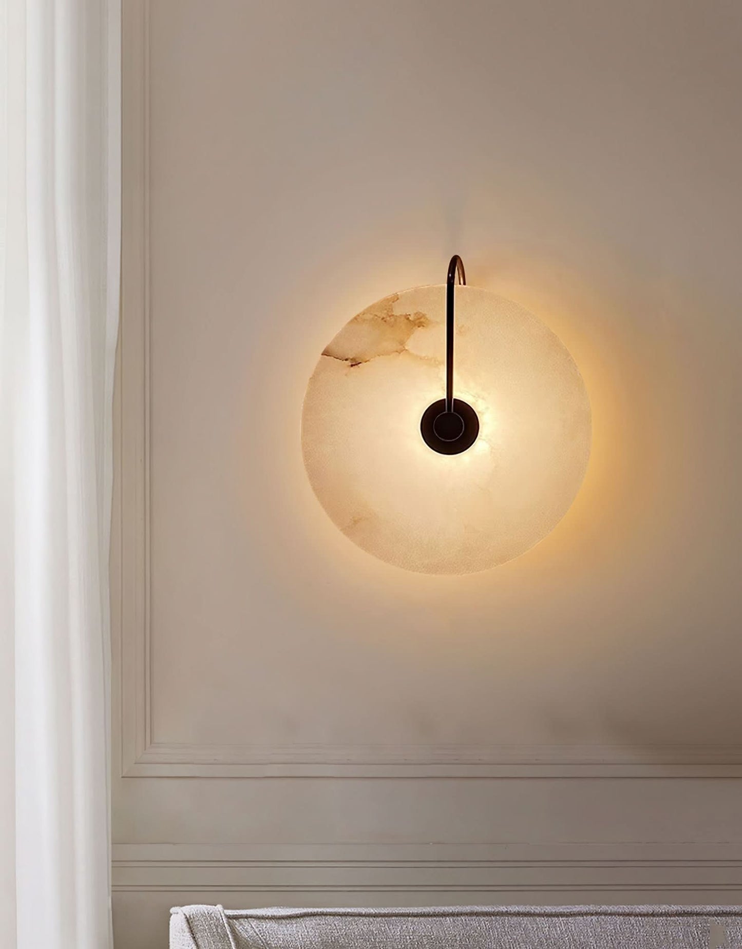 Avelena | Alabaster LED Wandleuchte – Modernes Ambientebeleuchtung