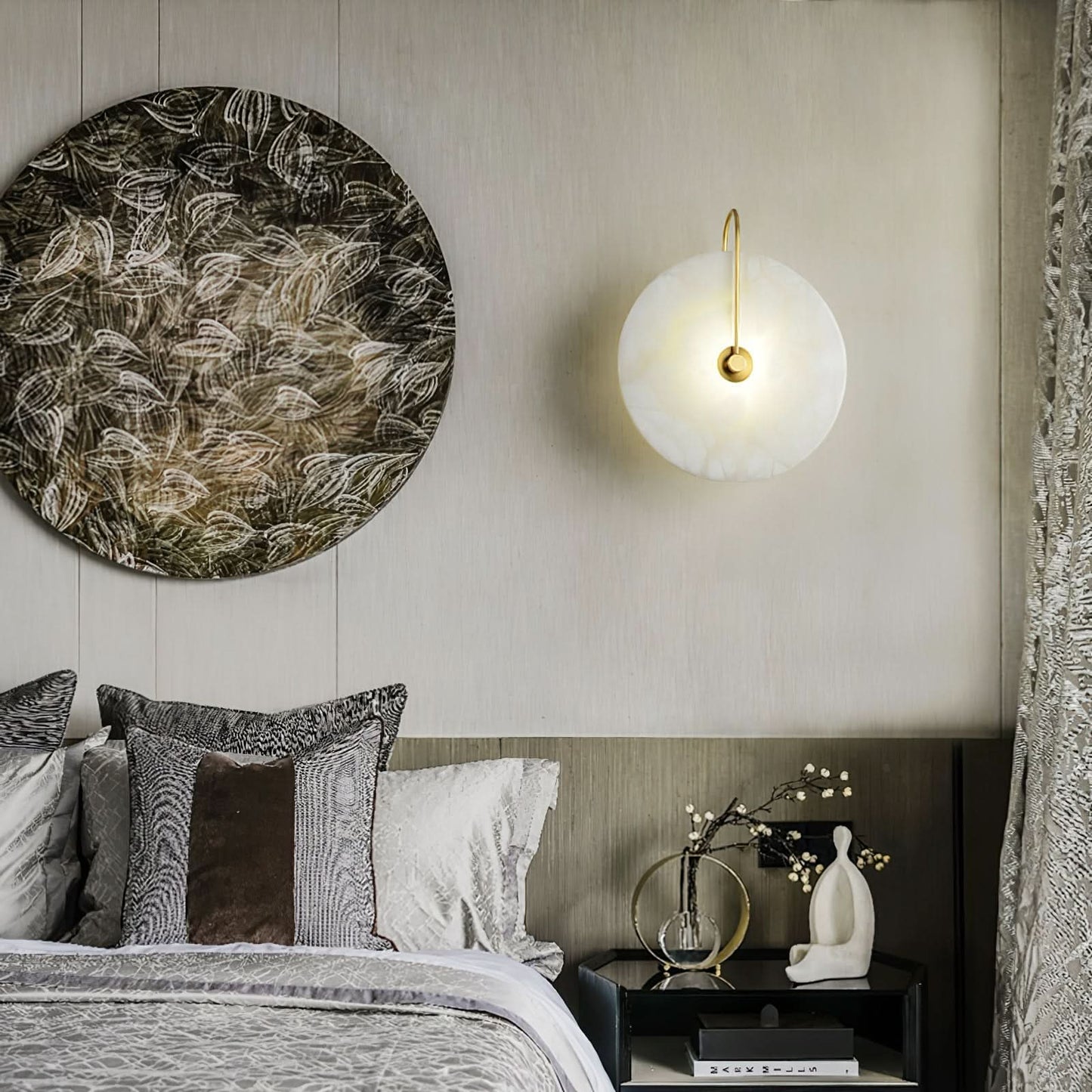 Avelena | Alabaster LED Wandleuchte – Modernes Ambientebeleuchtung
