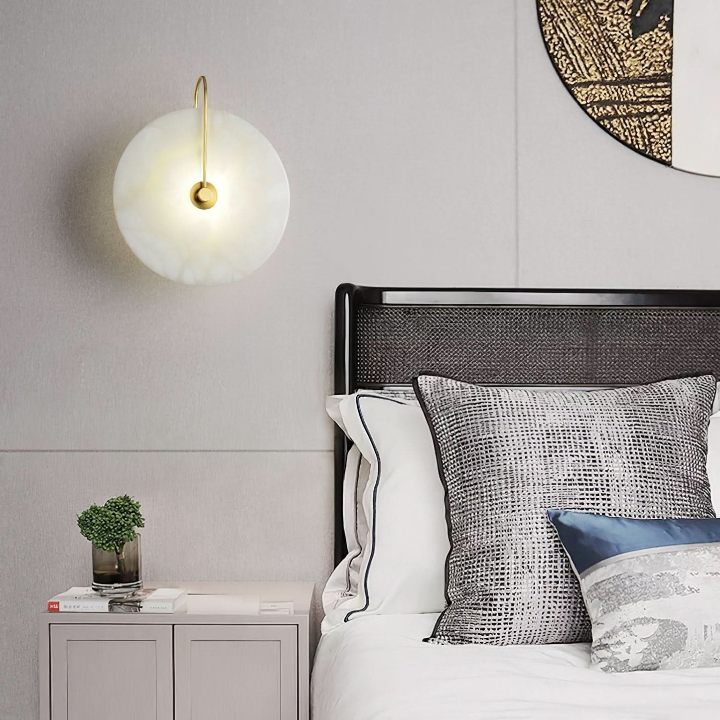 Avelena | Alabaster LED Wandleuchte – Modernes Ambientebeleuchtung