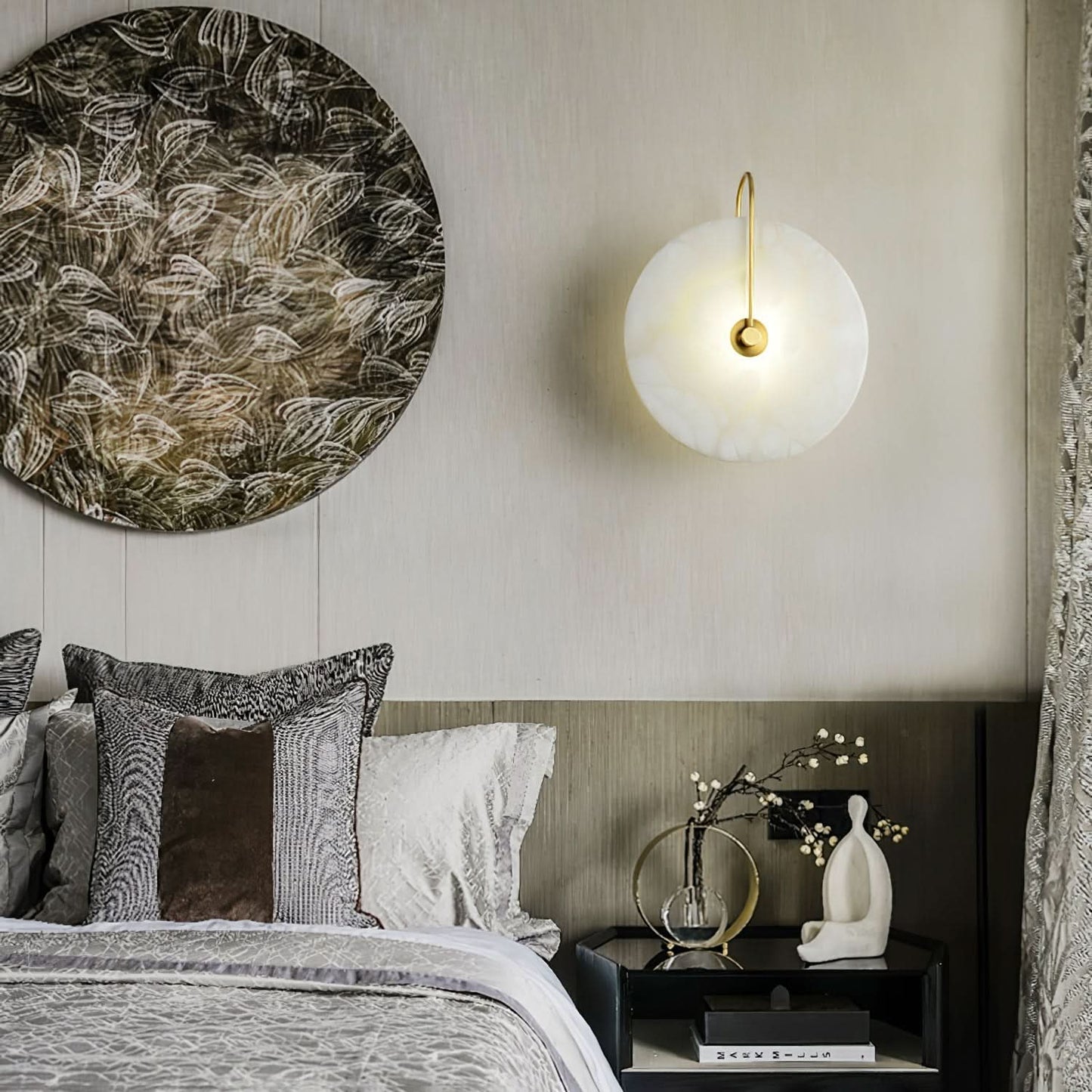 Avelena | Alabaster LED Wandleuchte – Modernes Ambientebeleuchtung