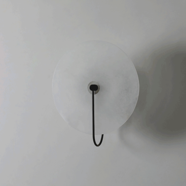 Avelena | Weiße Alabaster-Wandlampe