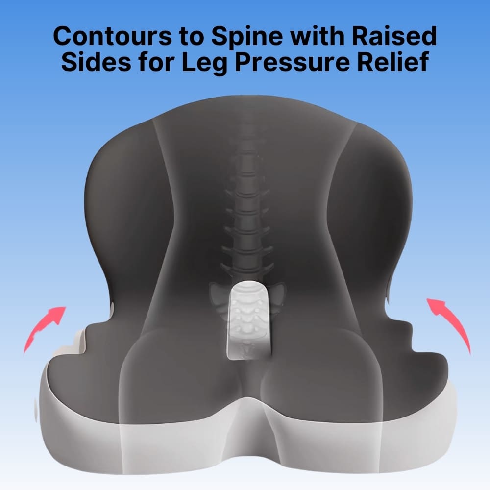 Avelena | All-in-One Orthopedic Memory Foam Seat Cushion - Cushion for Seat and Back for Pain Relief and Comfort