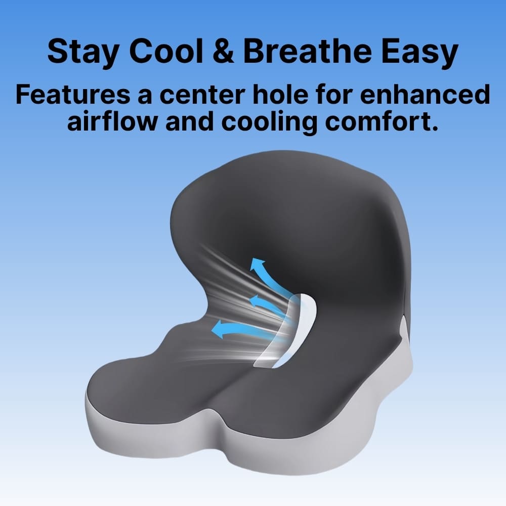 Avelena | All-in-One Orthopedic Memory Foam Seat Cushion - Cushion for Seat and Back for Pain Relief and Comfort