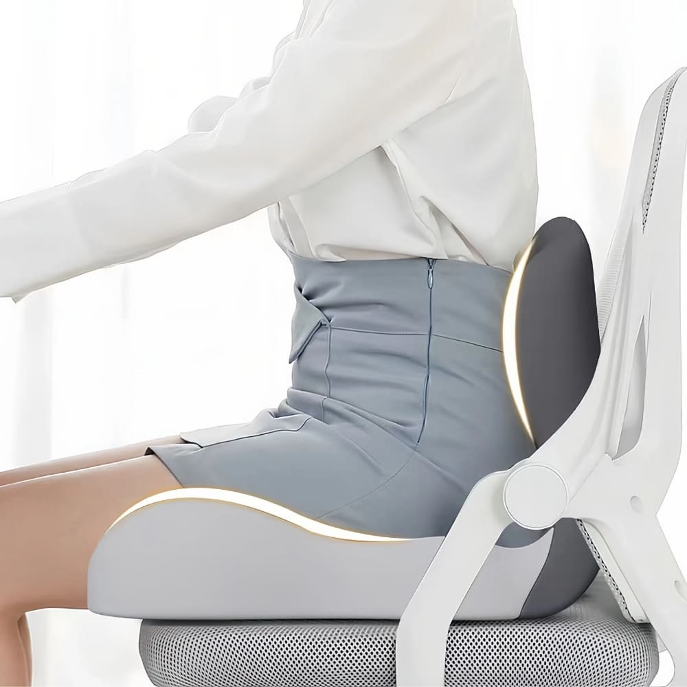 Avelena | All-in-One Orthopedic Memory Foam Seat Cushion - Cushion for Seat and Back for Pain Relief and Comfort