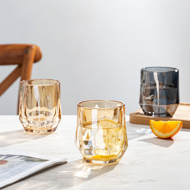 Avelena | Amber hexagonales Glasbecher