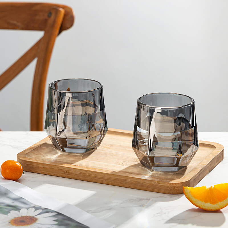 Avelena | Amber hexagonales Glasbecher