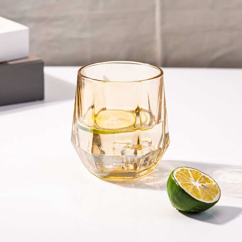 Avelena | Amber hexagonales Glasbecher
