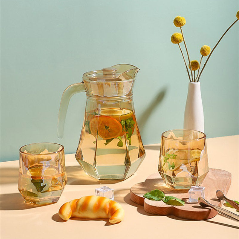 Avelena | Amber hexagonales Glasbecher