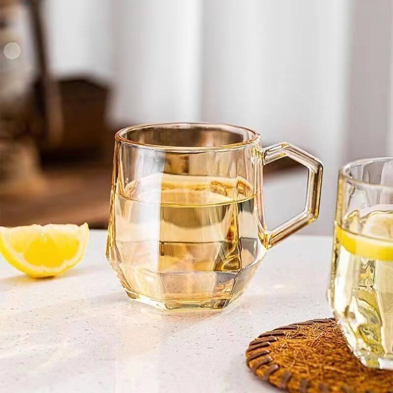 Avelena | Amber hexagonales Glasbecher