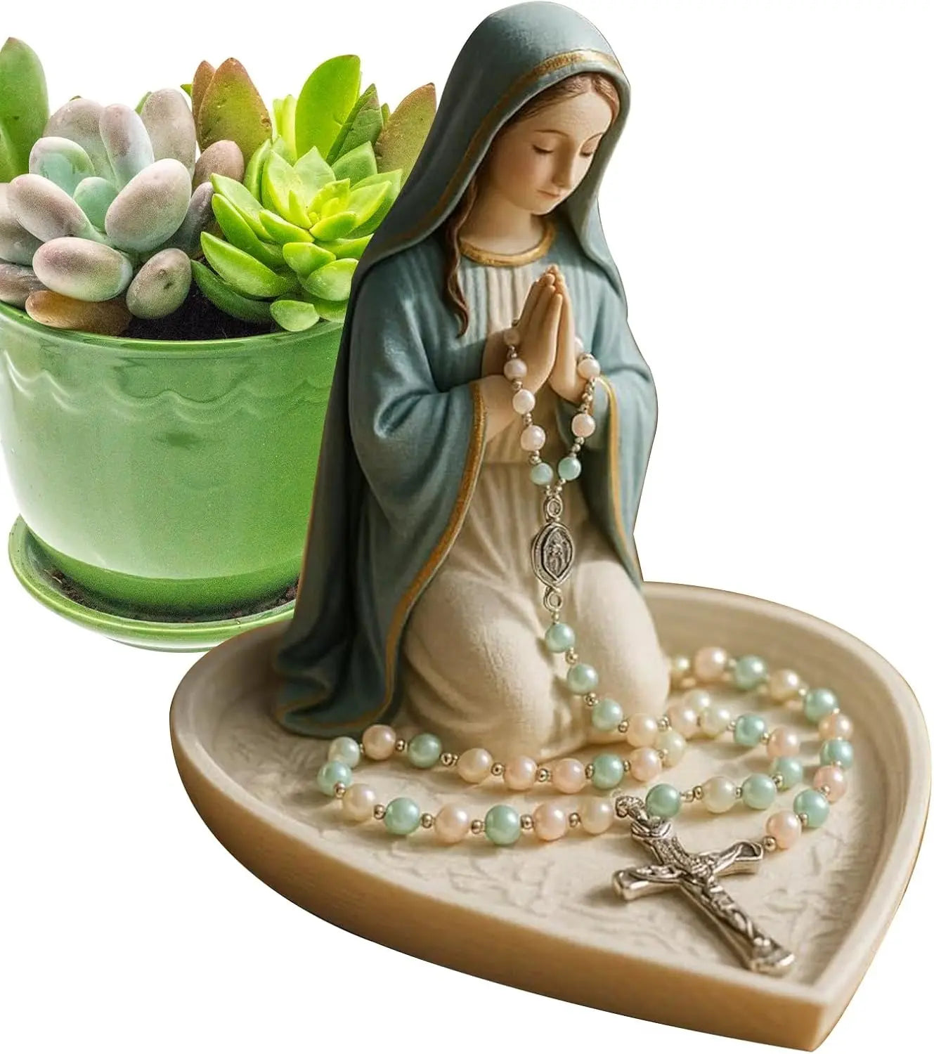 Avelena | Spiritueller Rosenkranzhalter Sancta – Elegante Aufbewahrung mit Mariemotiv