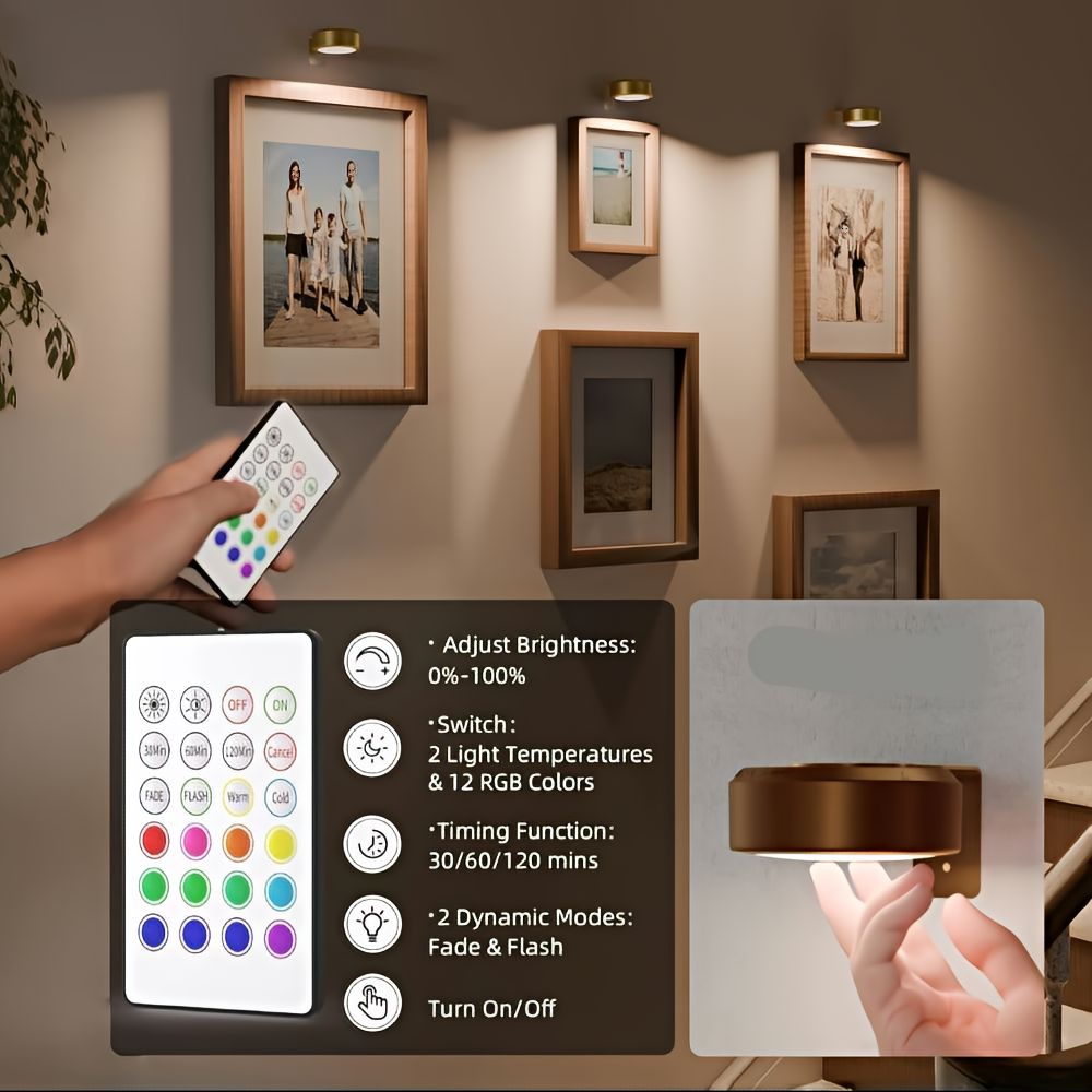 Avelena | ArtLume | Kabellose wiederaufladbare LED-Strahler für Bild- und Kunstbeleuchtung