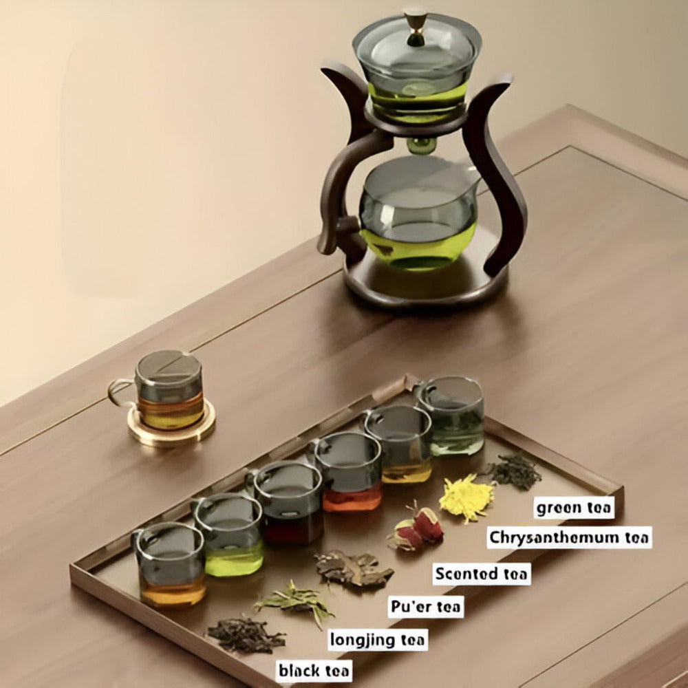 Avelena | Artisan Magnetische Glaskanne Set mit Teesieb – Elegante tropffreie Glaskanne für losen Tee