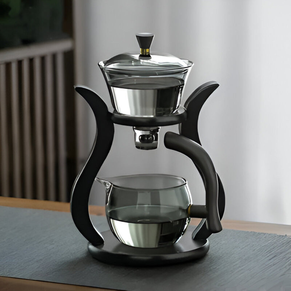 Avelena | Artisan Magnetische Glaskanne Set mit Teesieb – Elegante tropffreie Glaskanne für losen Tee
