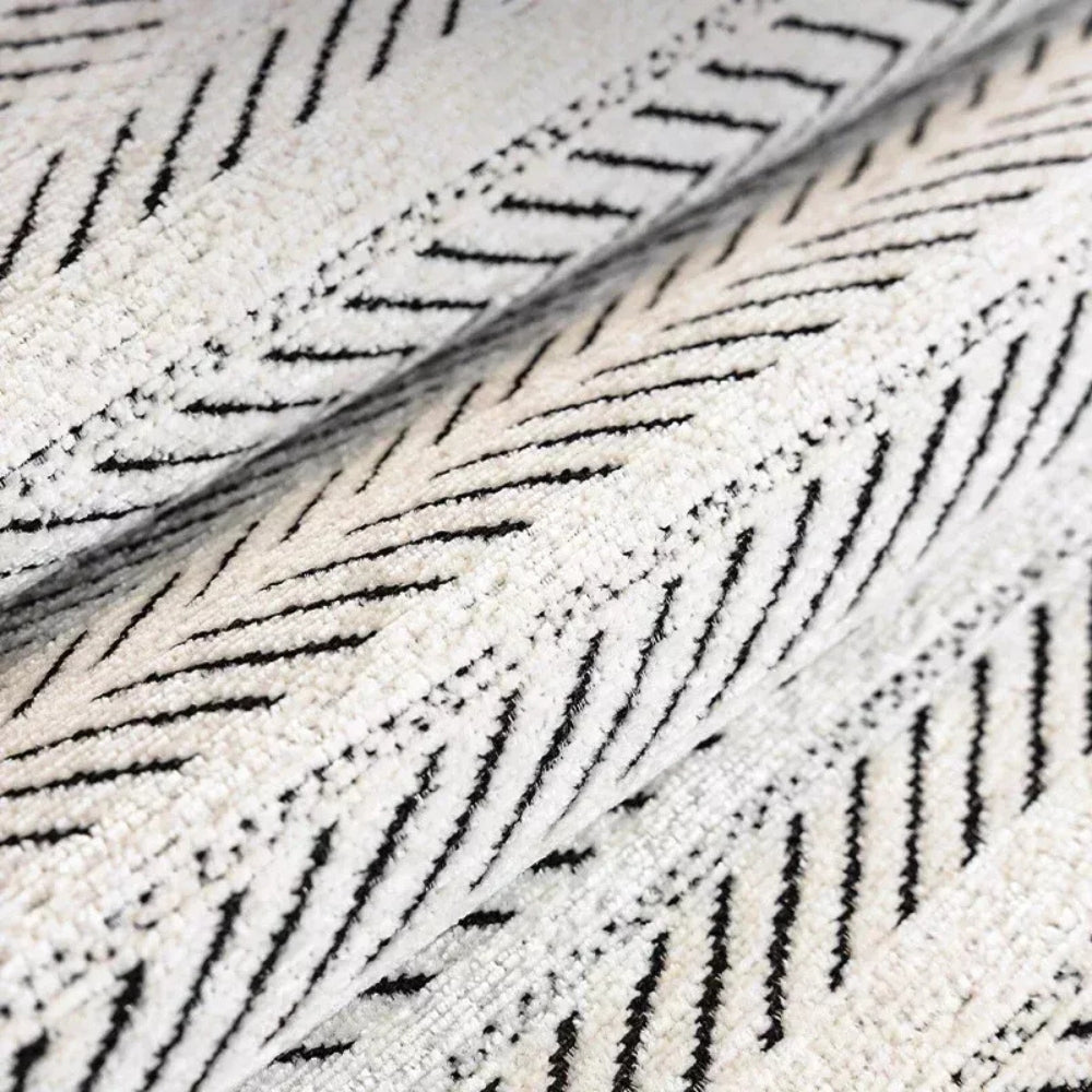 Avelena | Aurivelle Fischgrät-Sofa-Bezug mit gewelltem Randabschluss