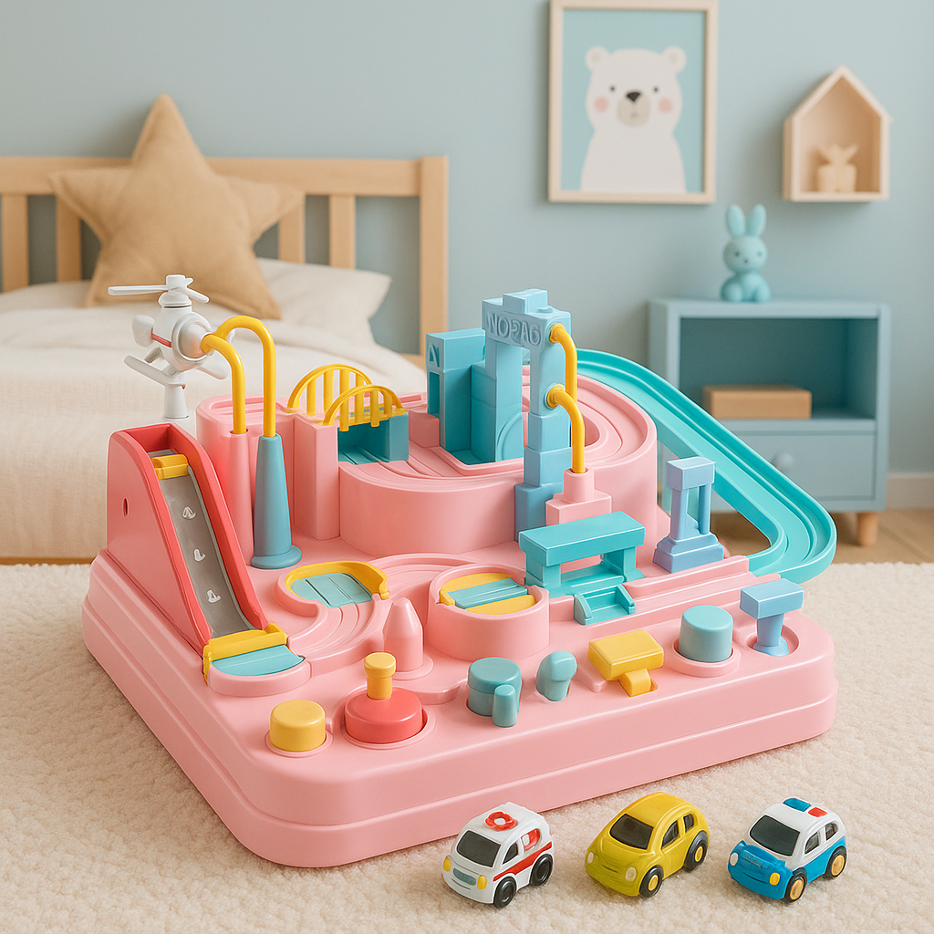Avelena | Abenteuer-Spielzeugauto-Set für Kinder – 4-teiliges Lernspielset