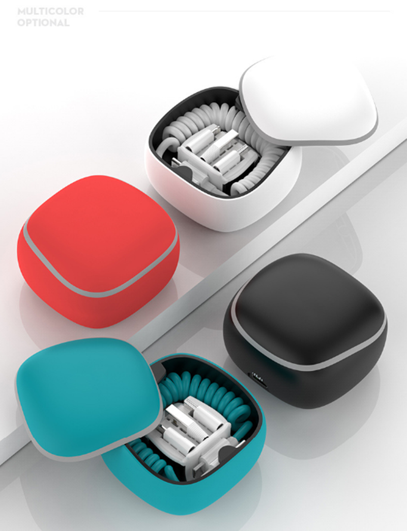 Avelena | All-in-one Frühling Kabel Powerbank Type-c Android Lightning Speicherbox Notfall mini Powerbank