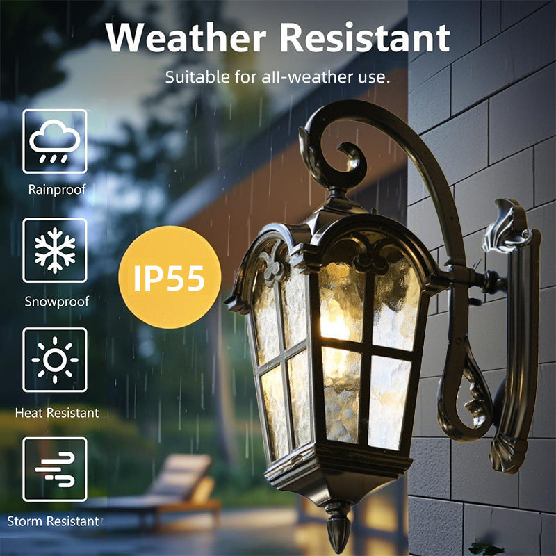 Avelena | Solar Waterproof Outdoor Wall Light | Vintage Design mit Fernbedienung für Veranda, Terrasse & Garten Verwendung