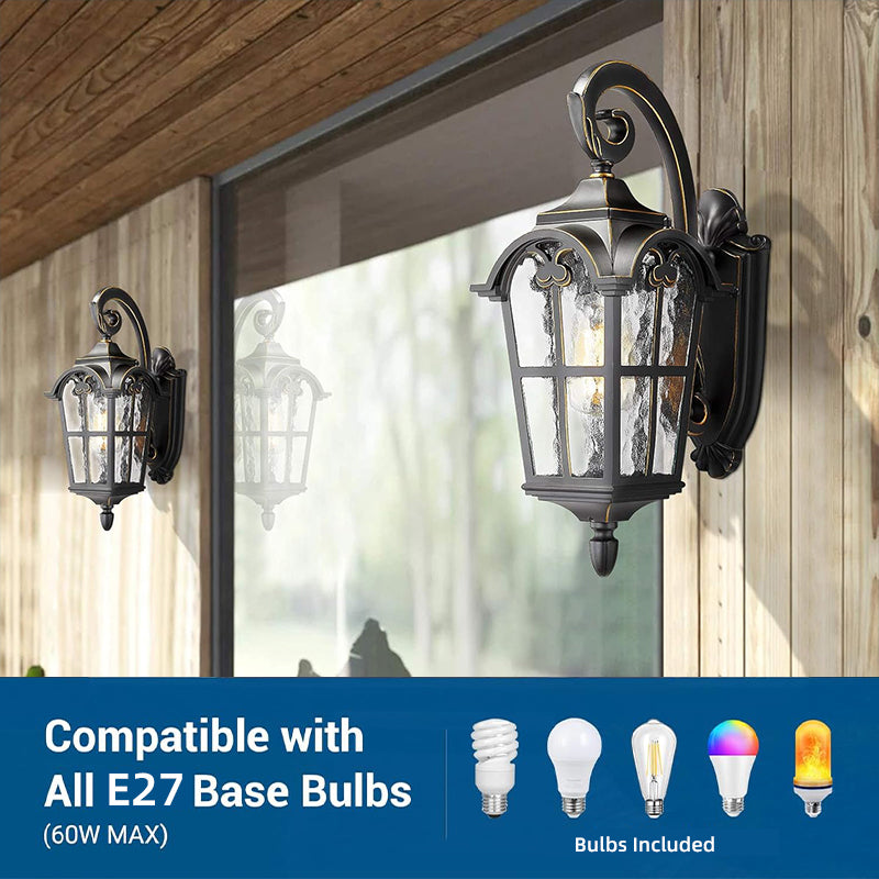 Avelena | Solar Waterproof Outdoor Wall Light | Vintage Design mit Fernbedienung für Veranda, Terrasse & Garten Verwendung