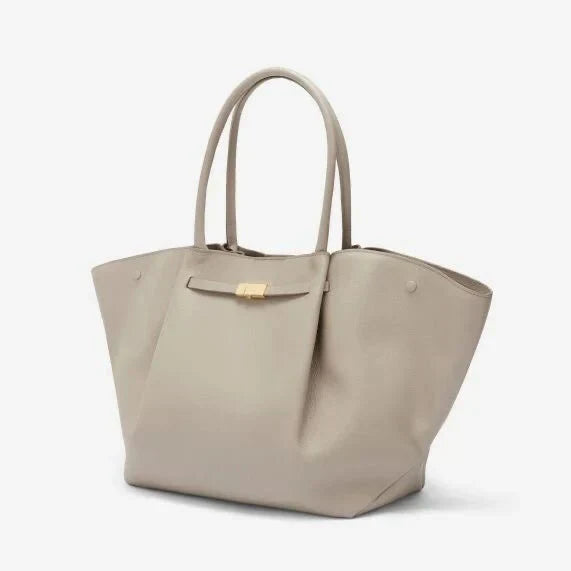 Avelena | Tassa Luxus Oversized Schultertasche mit goldener Verschluss - Elegante Minimalistische Tote für Frauen