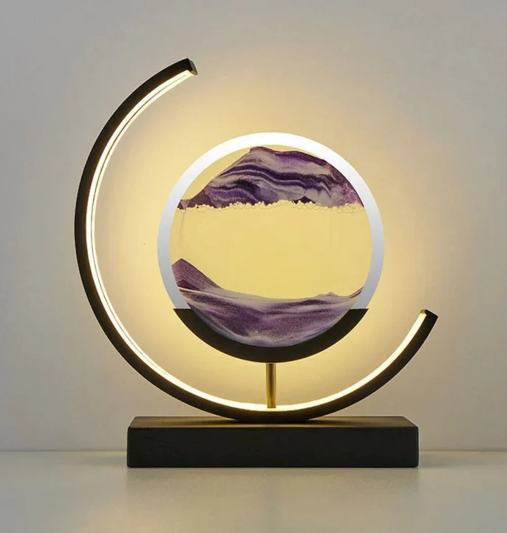 Avelena | Balance Sand Kunstlampe | Beste von Lava Lampen inspiriertes Raumlicht, coole LED Nachtlicht für entspannende Schlafzimmer- & Wohnzimmerdekoration