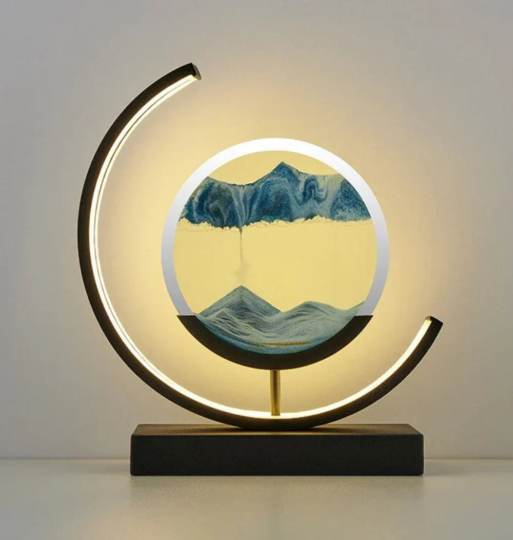Avelena | Balance Sand Kunstlampe | Beste von Lava Lampen inspiriertes Raumlicht, coole LED Nachtlicht für entspannende Schlafzimmer- & Wohnzimmerdekoration