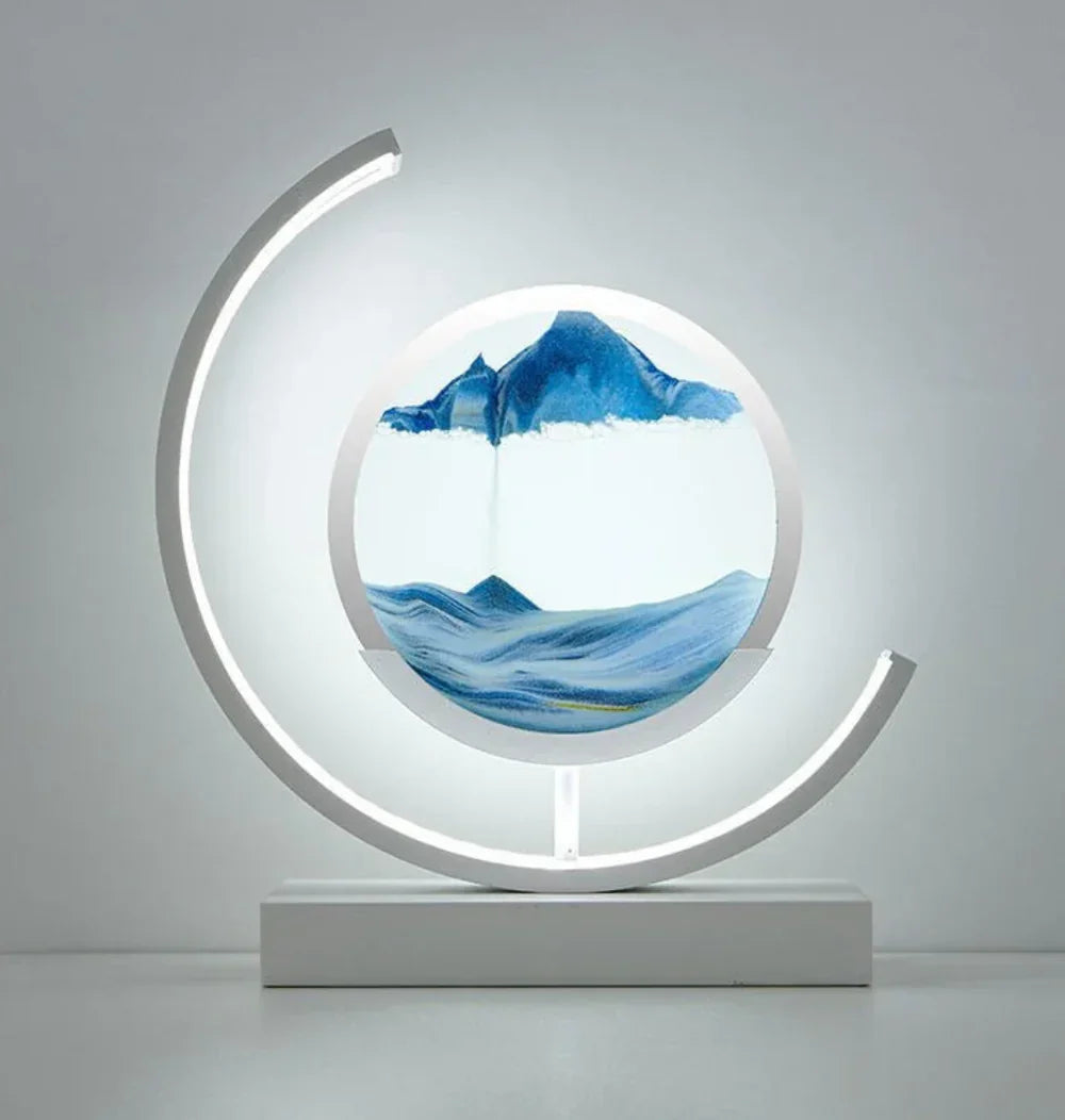 Avelena | Balance Sand Kunstlampe | Beste von Lava Lampen inspiriertes Raumlicht, coole LED Nachtlicht für entspannende Schlafzimmer- & Wohnzimmerdekoration