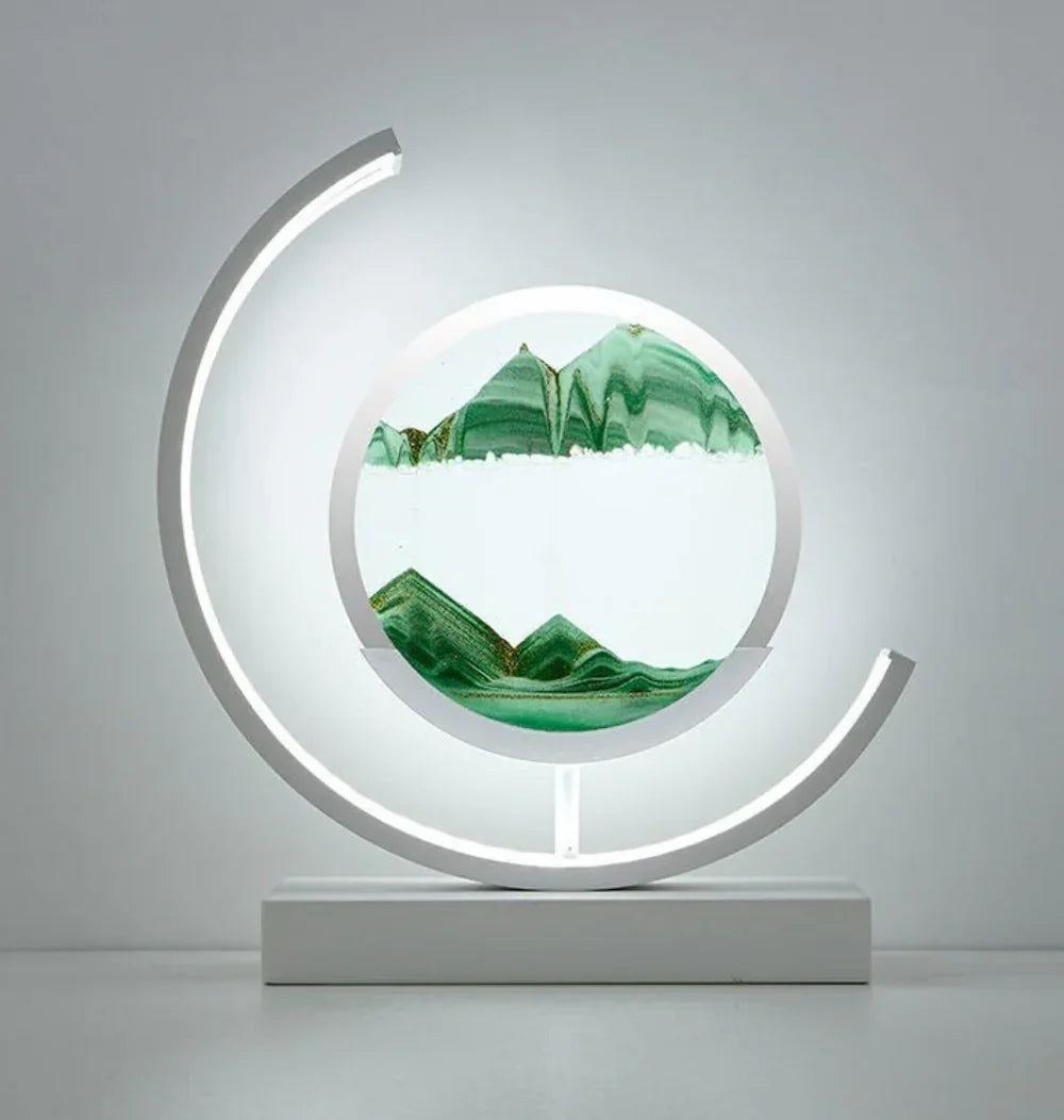 Avelena | Balance Sand Kunstlampe | Beste von Lava Lampen inspiriertes Raumlicht, coole LED Nachtlicht für entspannende Schlafzimmer- & Wohnzimmerdekoration