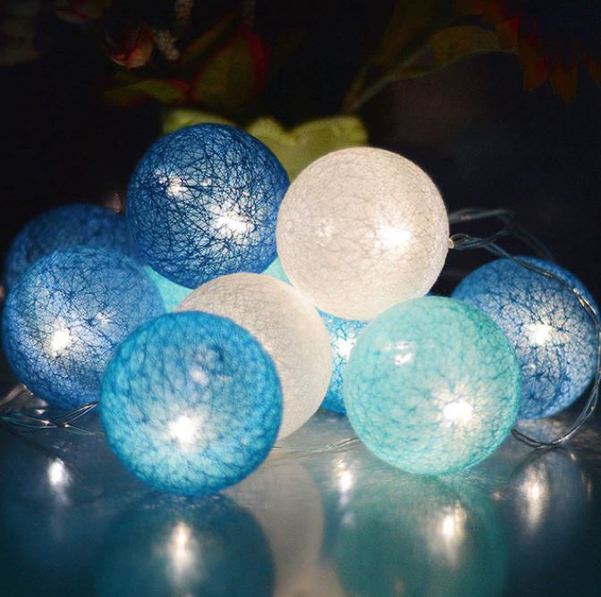 Avelena | Royallure Baumwollballon-Lichterkette – Gemütliche Dekoration für Zuhause & Feiern