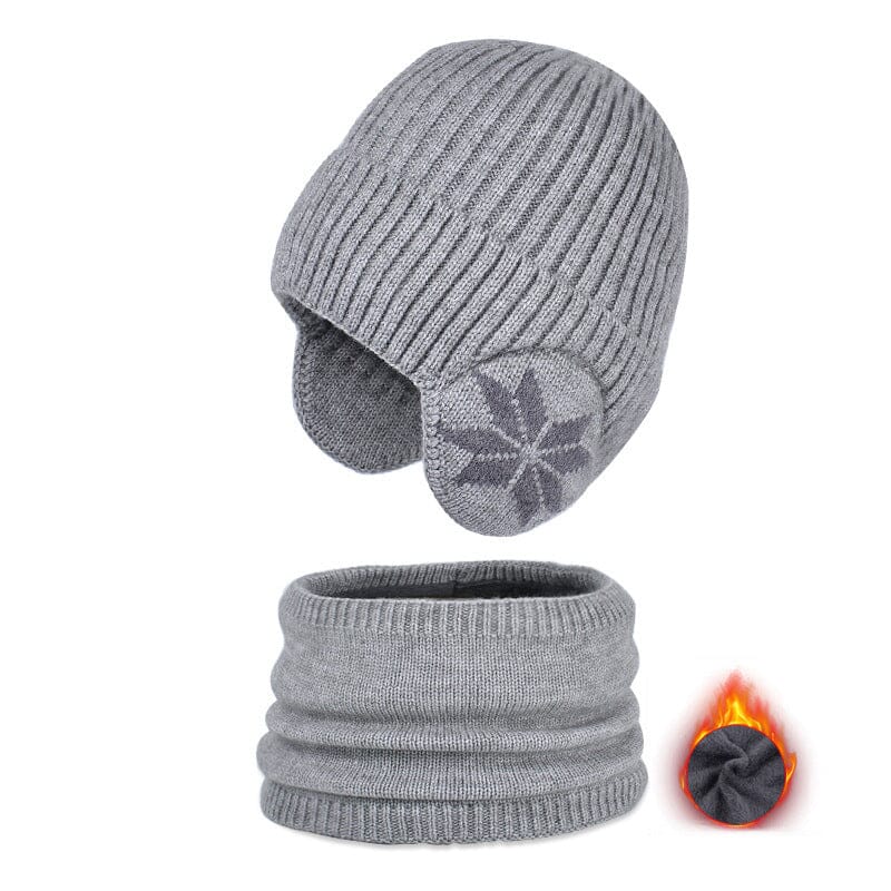 Avelena | Winter Beanie Mütze Schal Sets Warme Strickmütze