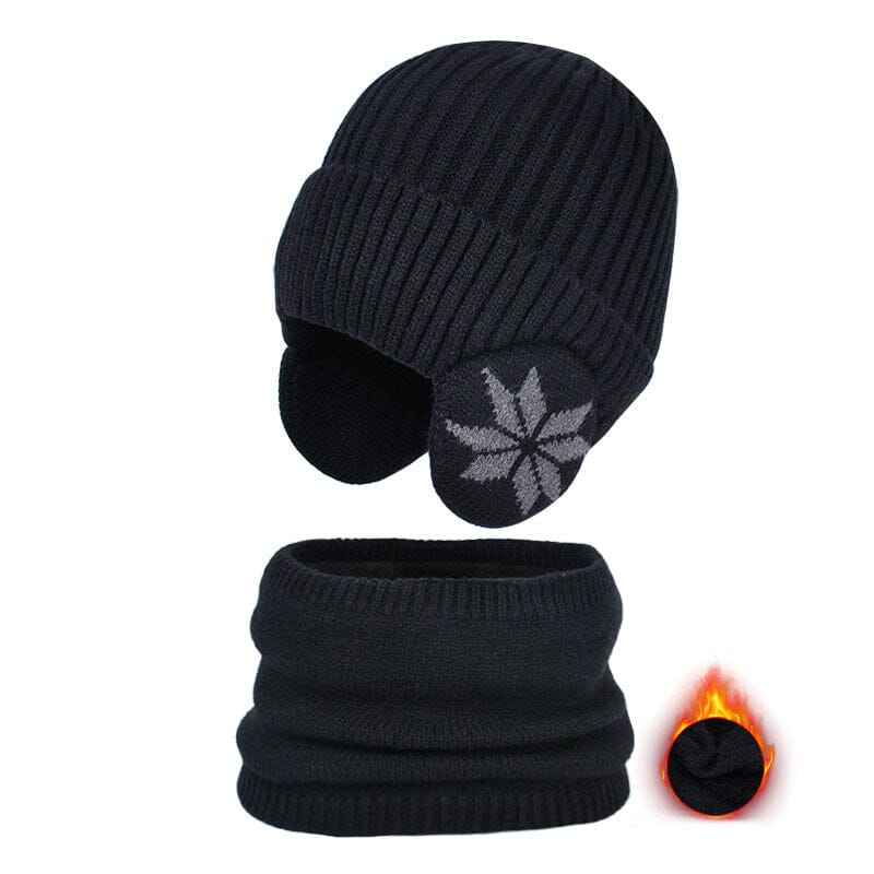 Avelena | Winter Beanie Mütze Schal Sets Warme Strickmütze