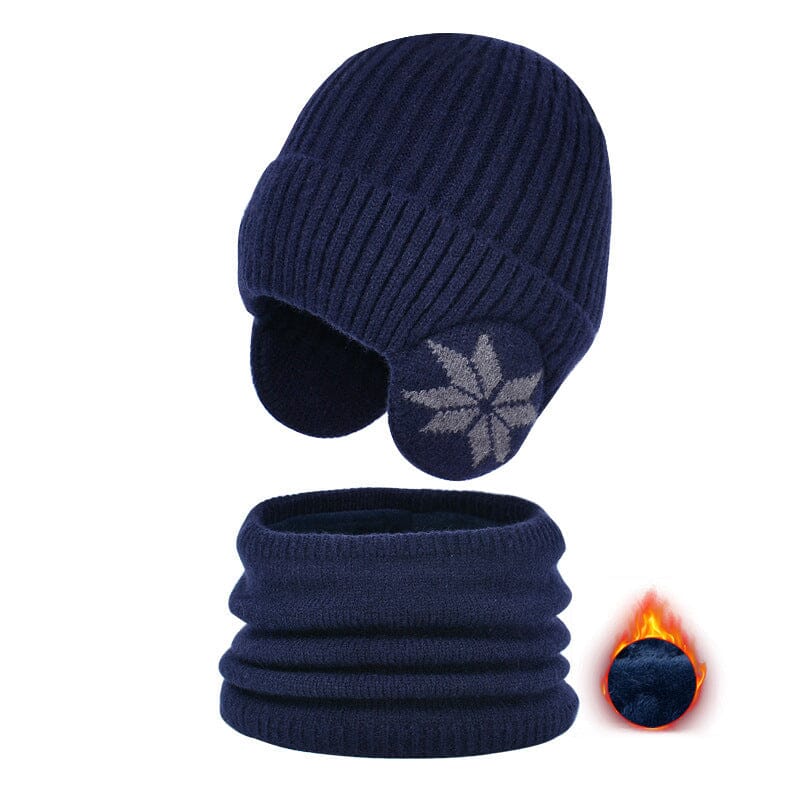 Avelena | Winter Beanie Mütze Schal Sets Warme Strickmütze