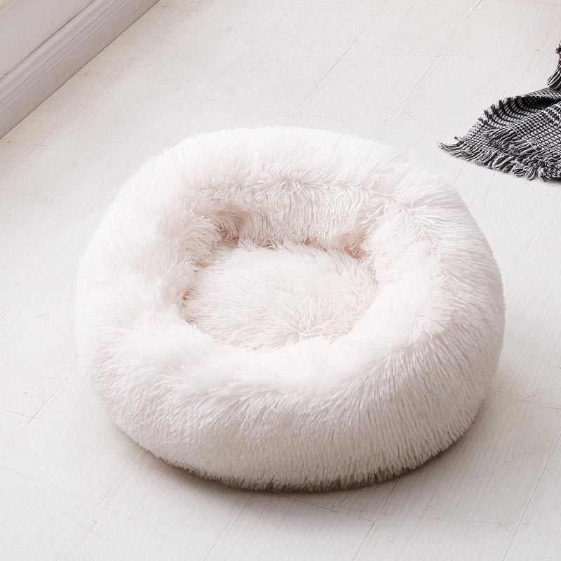 Avelena | Runder Plüsch Beruhigender Donut Hundebett für kleine bis große Hunde