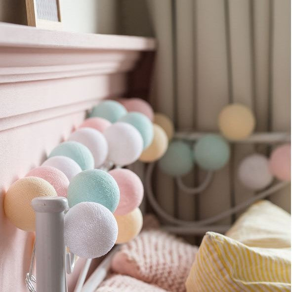 Avelena | Royallure Baumwollballon-Lichterkette – Gemütliche Dekoration für Zuhause & Feiern