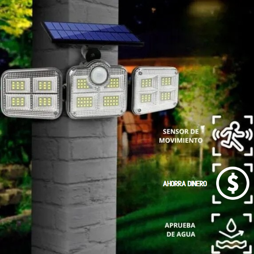 Avelena | Solar LED Strahler mit Bewegungsmelder |200W Leistung | Wetterfest